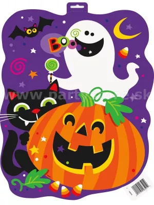 Dekorácia na zavesenie - HAPPY HALLOWEEN - 32 x 40cm obojstranná