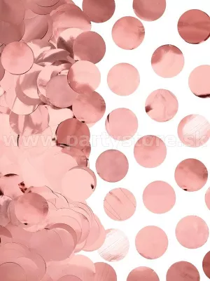 Konfety - KOLIESKA - ružovo zlaté priemer 2,5 cm, 15 gram, fólia