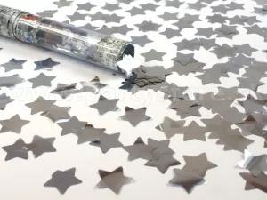 Vystreľ. konfety - SILVER STARS - 30 cm tuba, strieborné hviezdy