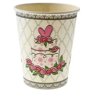 Poháre - SVADOBNÁ TORTA - 200 ml, bal. 6 ks, papier