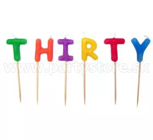 Sviečky - THIRTY - set 6 ks