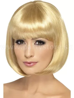 Parochňa - PARTYRAMA - blond s ofinou, krátka 30 cm, dámska