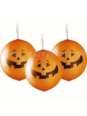 Balón pastel 33 cm - HALLOWEEN TEKVICA JACK - oranžový, 3 ks