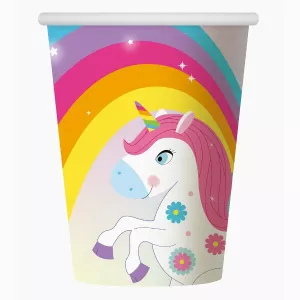 Poháre - JEDNOROŽEC - RAINBOW UNICORN - 266 ml, bal. 6 ks,papier