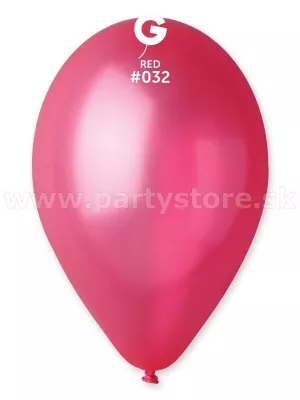 Balón metal 26 cm - ČERVENÝ - 1 kus, latex